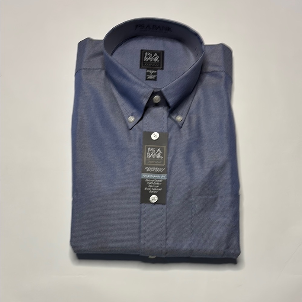 Jos. A. Bank Blue Dress Shirt Button-Down Collar